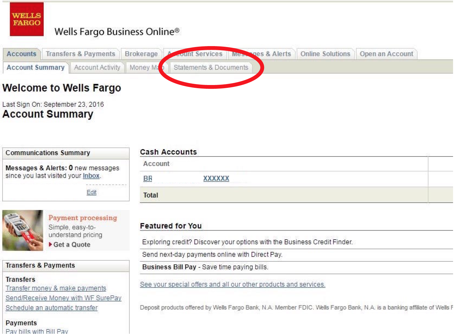 wells fargo online account sign in